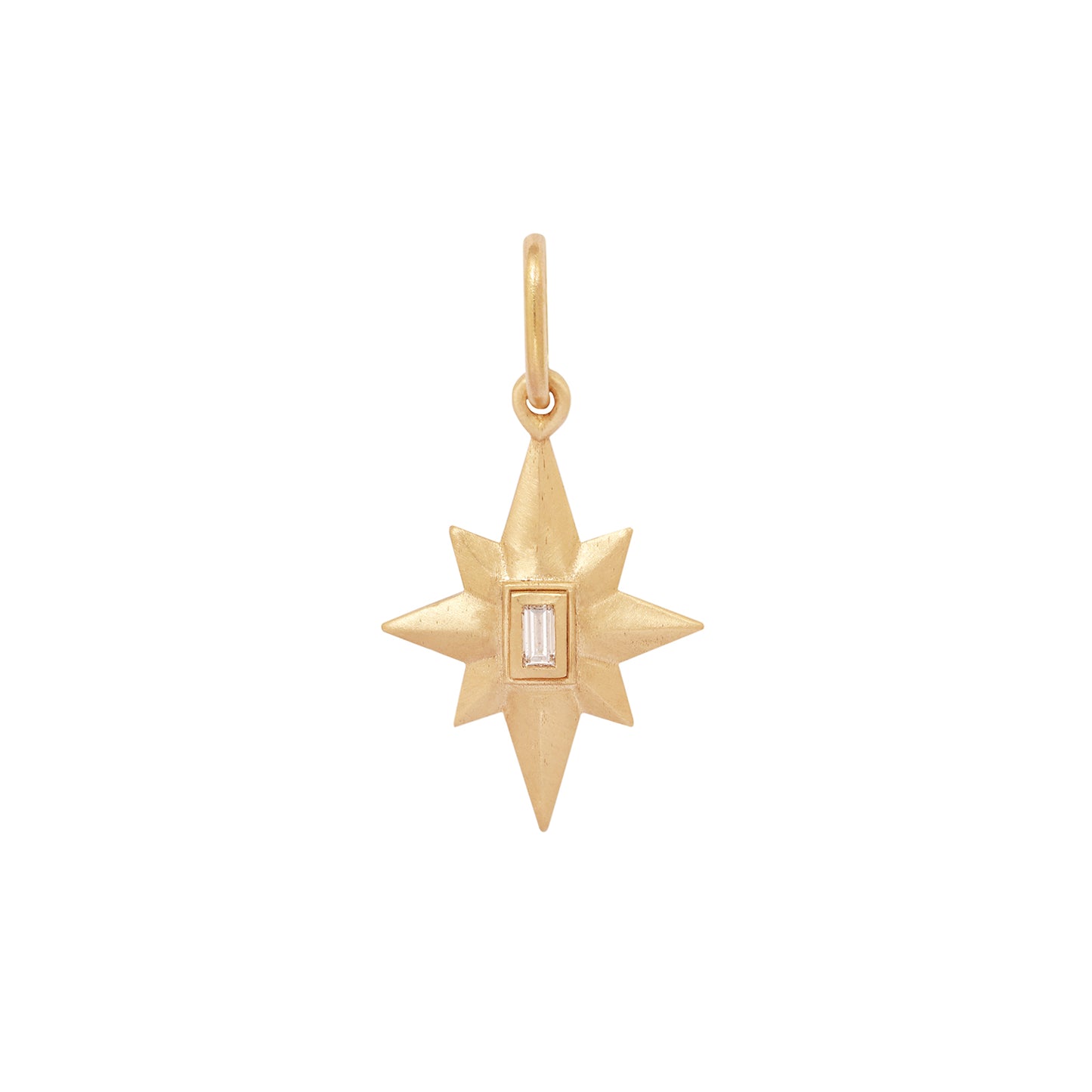 Small Diamond North Star Satin Charm