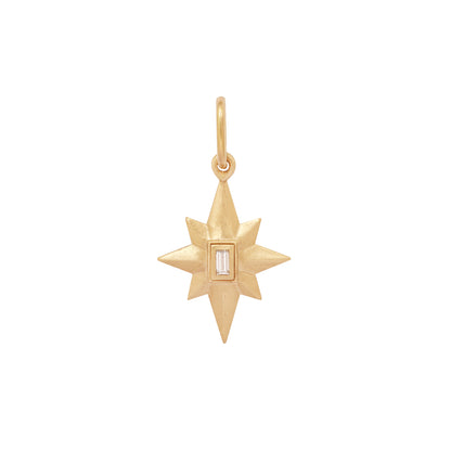 Small Diamond North Star Satin Charm