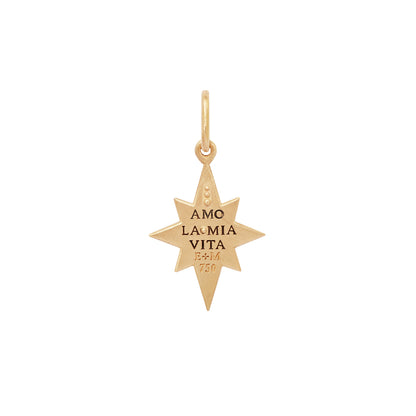 Small Diamond North Star Satin Charm