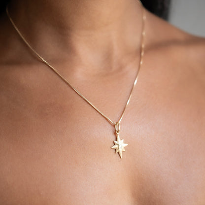 Small Diamond North Star Satin Charm
