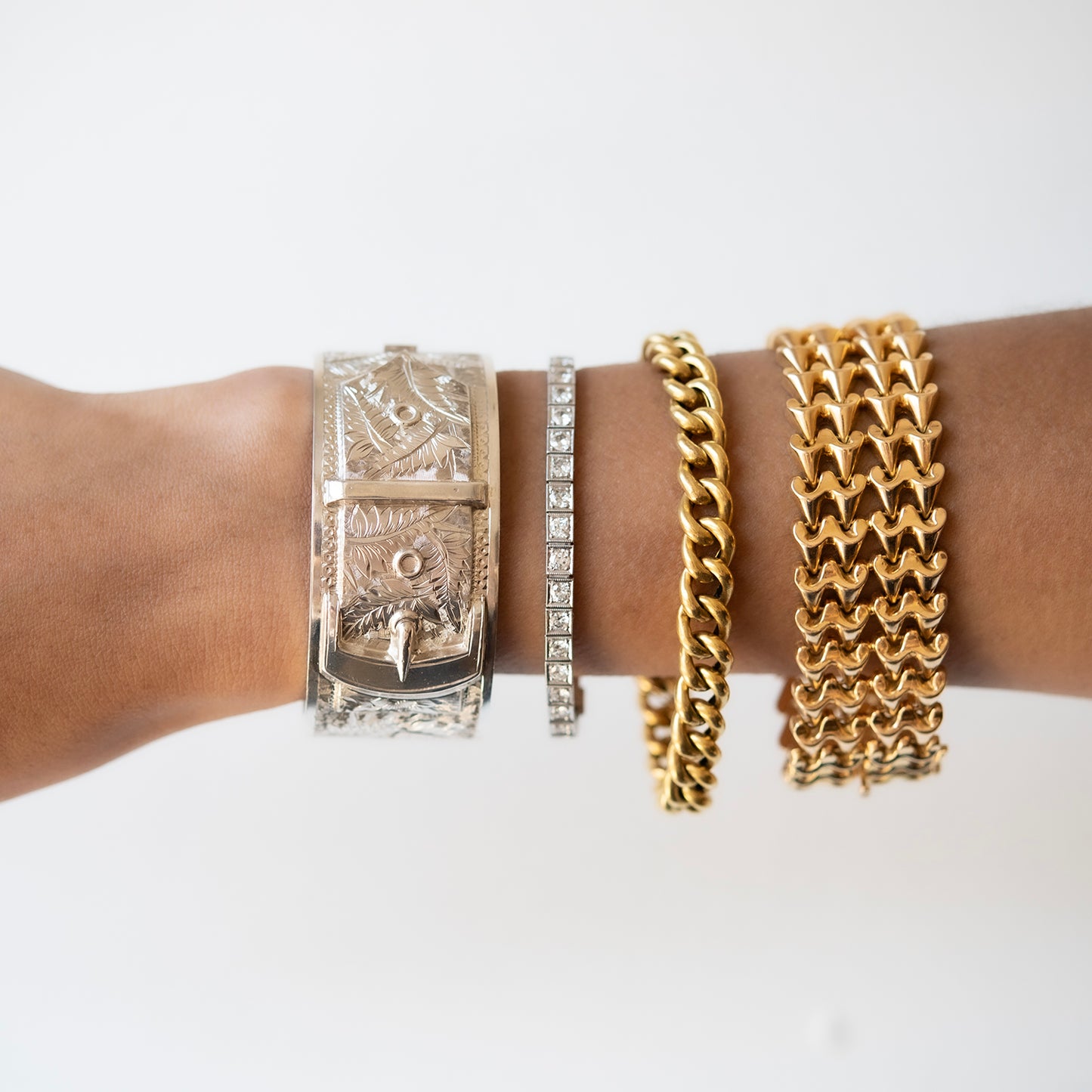 Gilded Lattice Link Bracelet