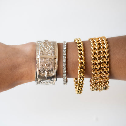 Gilded Lattice Link Bracelet