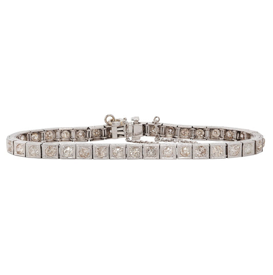 Deco Diamond Tennis Bracelet