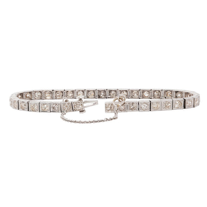 Deco Diamond Tennis Bracelet