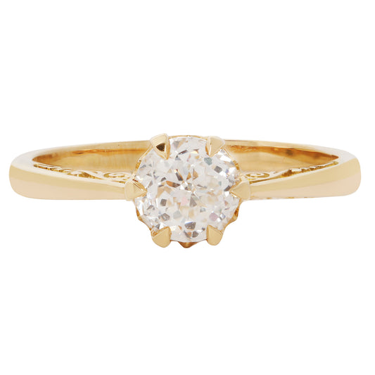 Gleaming Crown Jubilee Solitaire Ring