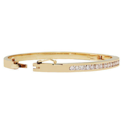 Channel Set Round Diamond Bangle