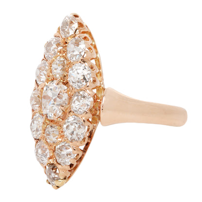 Victorian Diamond Navette Ring