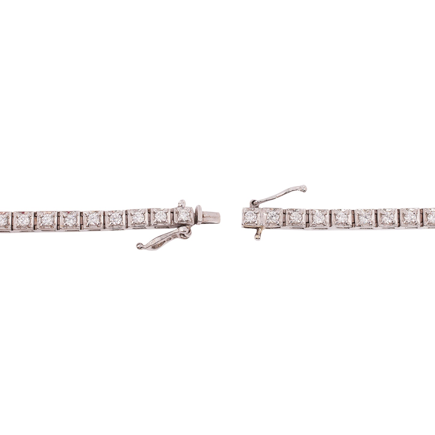 Block Diamond Tennis Bracelet