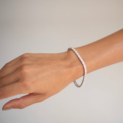Block Diamond Tennis Bracelet