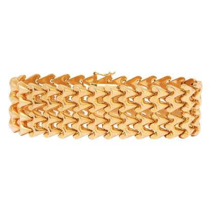 Gilded Lattice Link Bracelet
