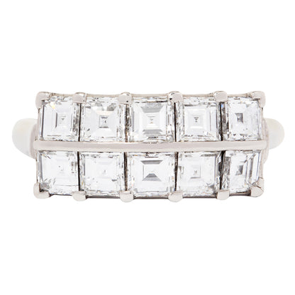 Double Row Diamond Deco Ring