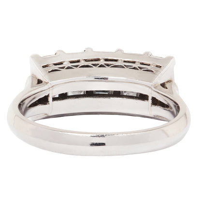 Double Row Diamond Deco Ring