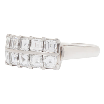 Double Row Diamond Deco Ring