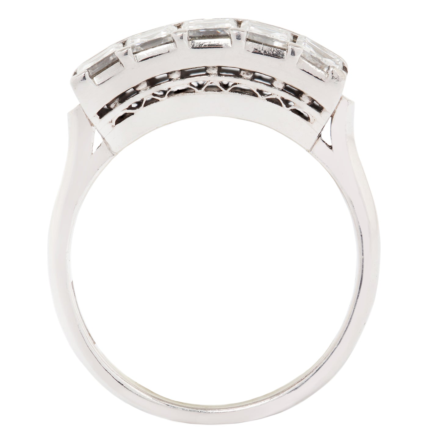 Double Row Diamond Deco Ring