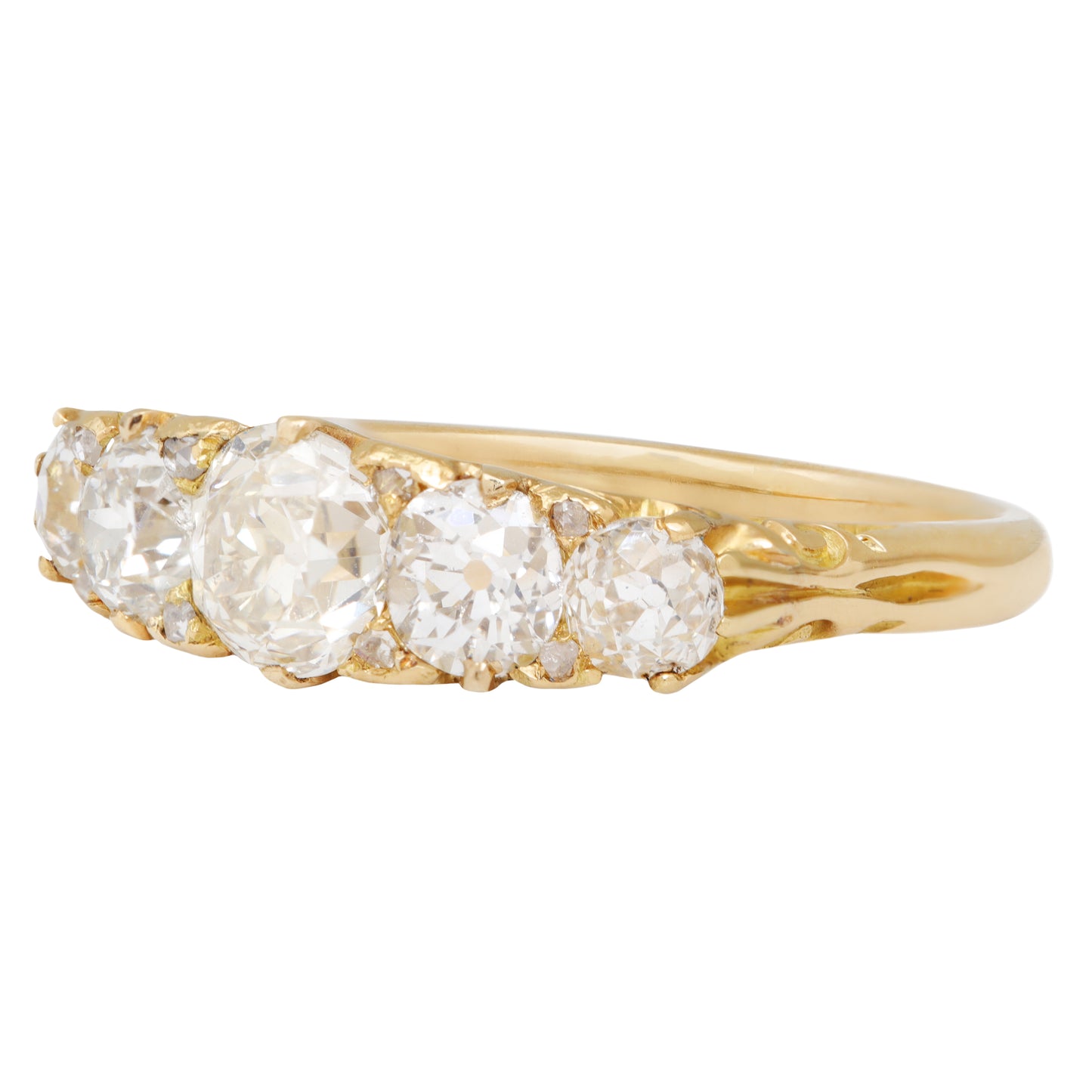 Diamond Filigree Half Hoop Ring