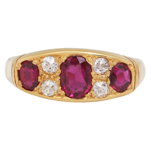 Ruby Radiance Half Hoop Ring