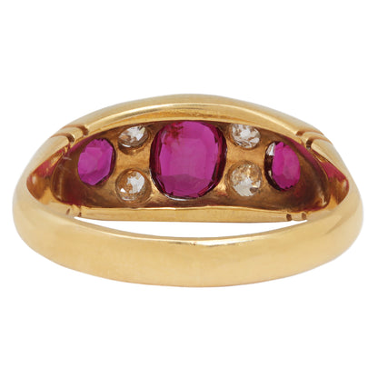 Ruby Radiance Half Hoop Ring