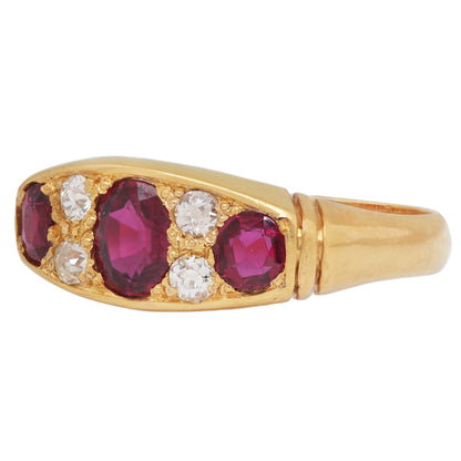 Ruby Radiance Half Hoop Ring