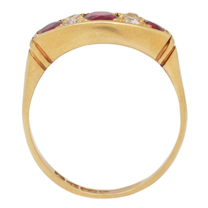 Ruby Radiance Half Hoop Ring