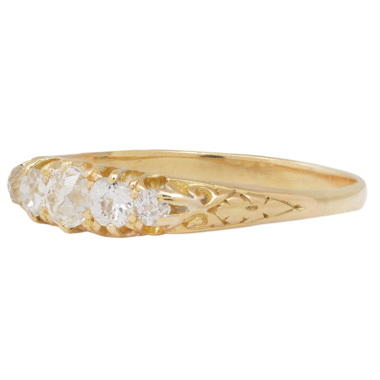 Victorian Sparkle Half Hoop Ring