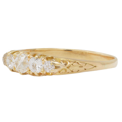 Victorian Sparkle Half Hoop Ring