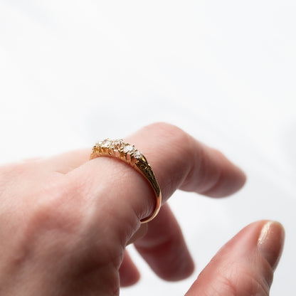 Victorian Sparkle Half Hoop Ring