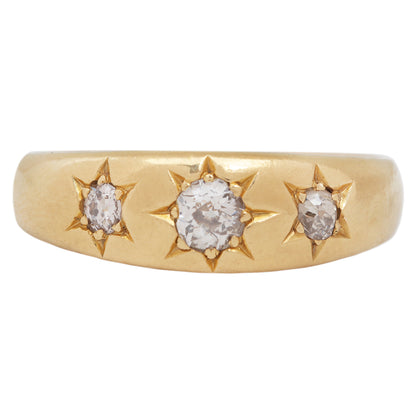 Antique Triple Diamond Star Ring