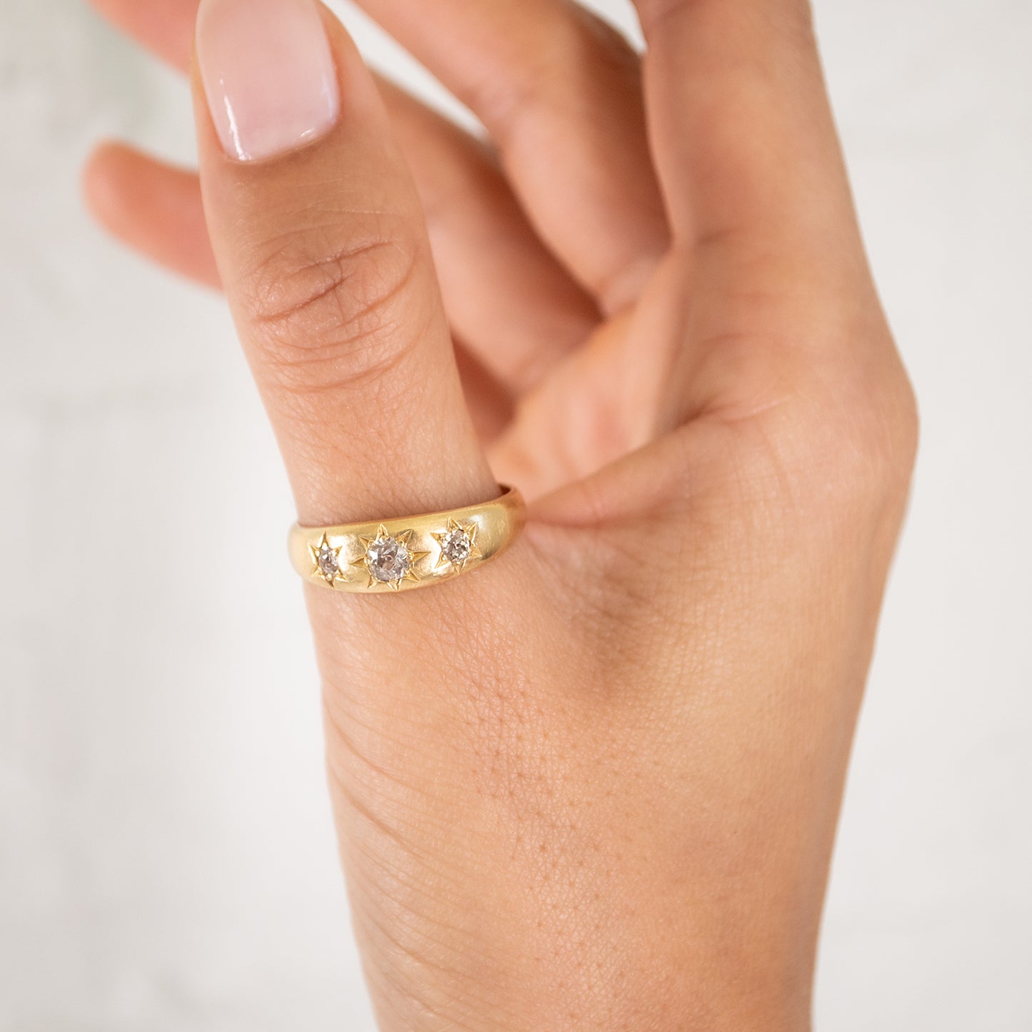 Antique Triple Diamond Star Ring