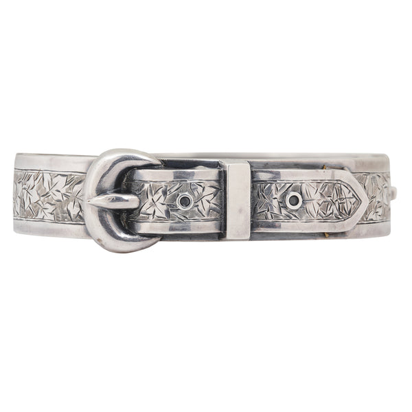 アクセサリー Vintage Silver Belt Buckle Bracelet 925 il_fullxfull.6125062331_4hi5.jpg