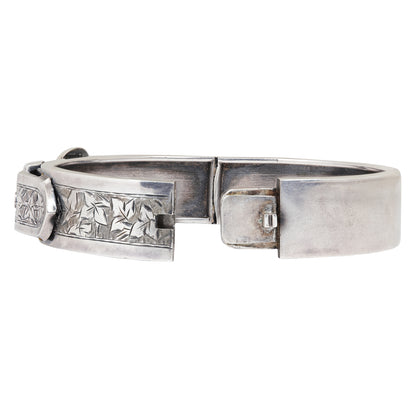 Antique Silver Belt Buckle Bangle