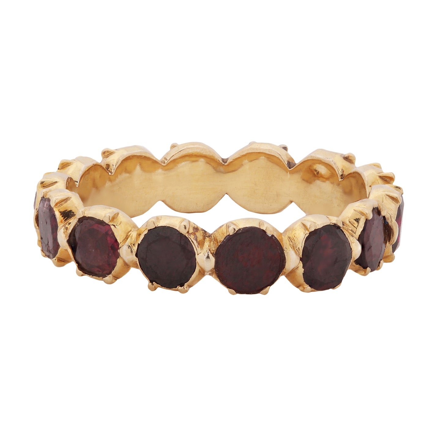 Georgian Garnet Eternity Band