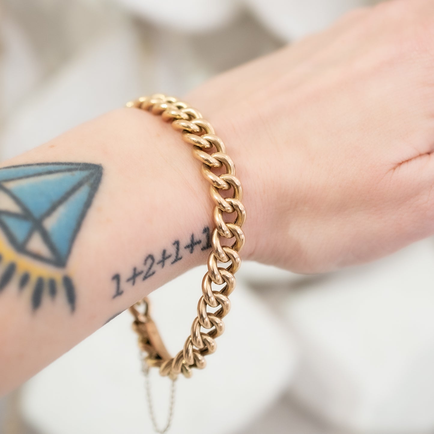 Antique Golden Curb Bracelet