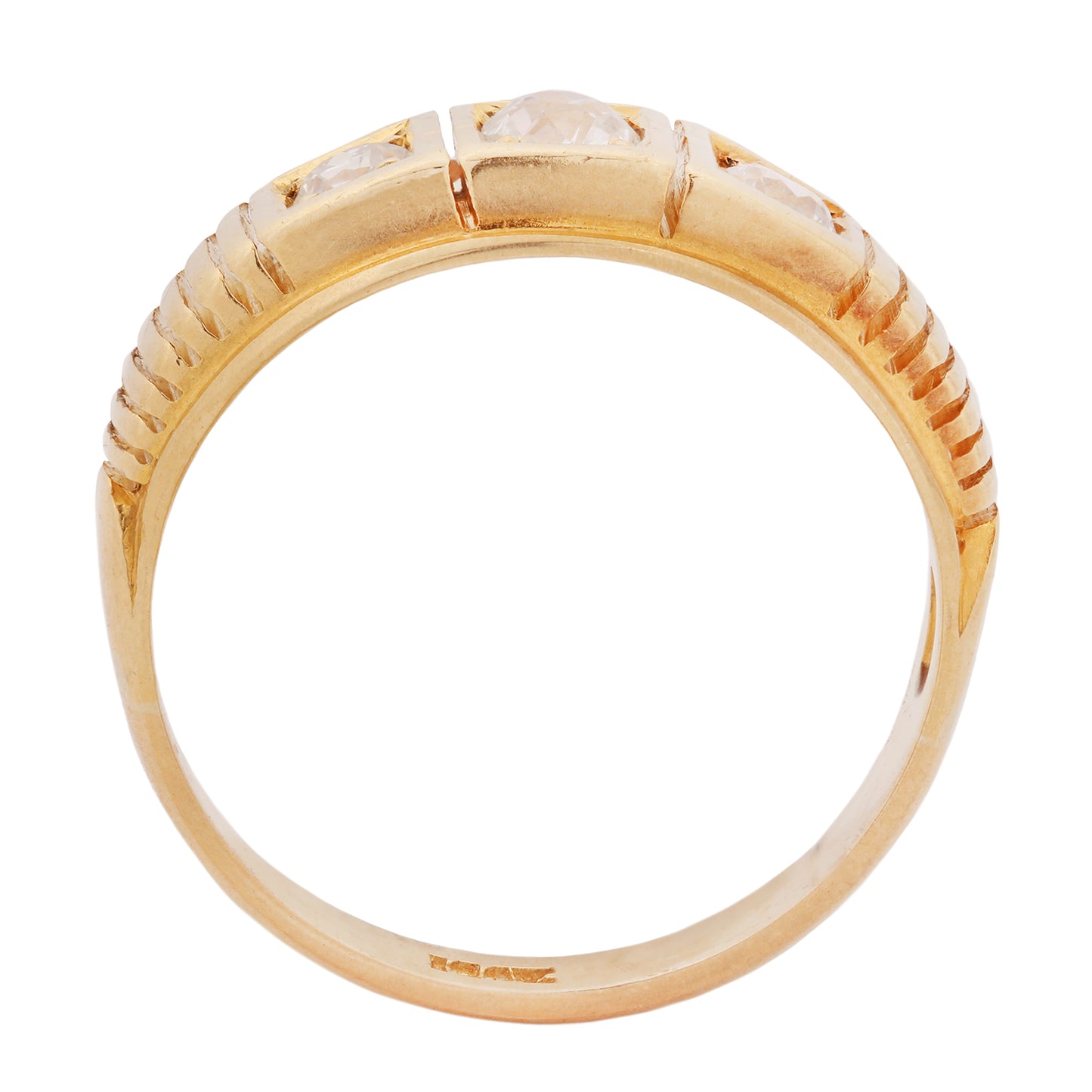 Linear Diamond Antique Ring
