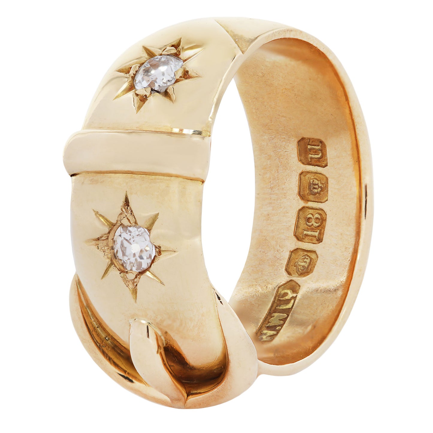 Antique English Diamond Buckle Ring