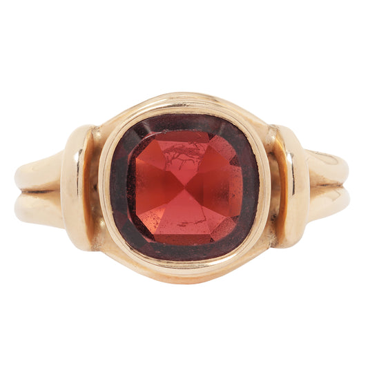 Victorian Garnet Signet Ring