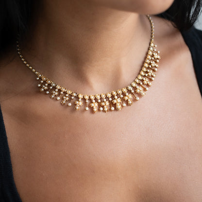 Victorian Pearl Fringe Necklace