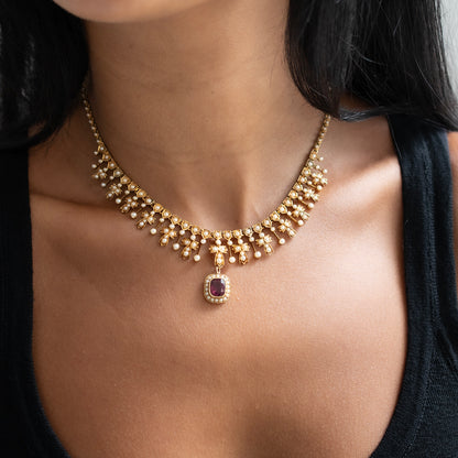 Victorian Pearl Fringe Necklace