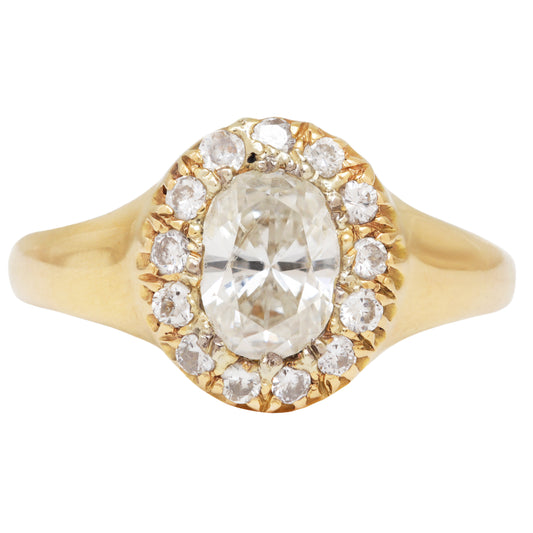 Victorian Diamond Halo Ring