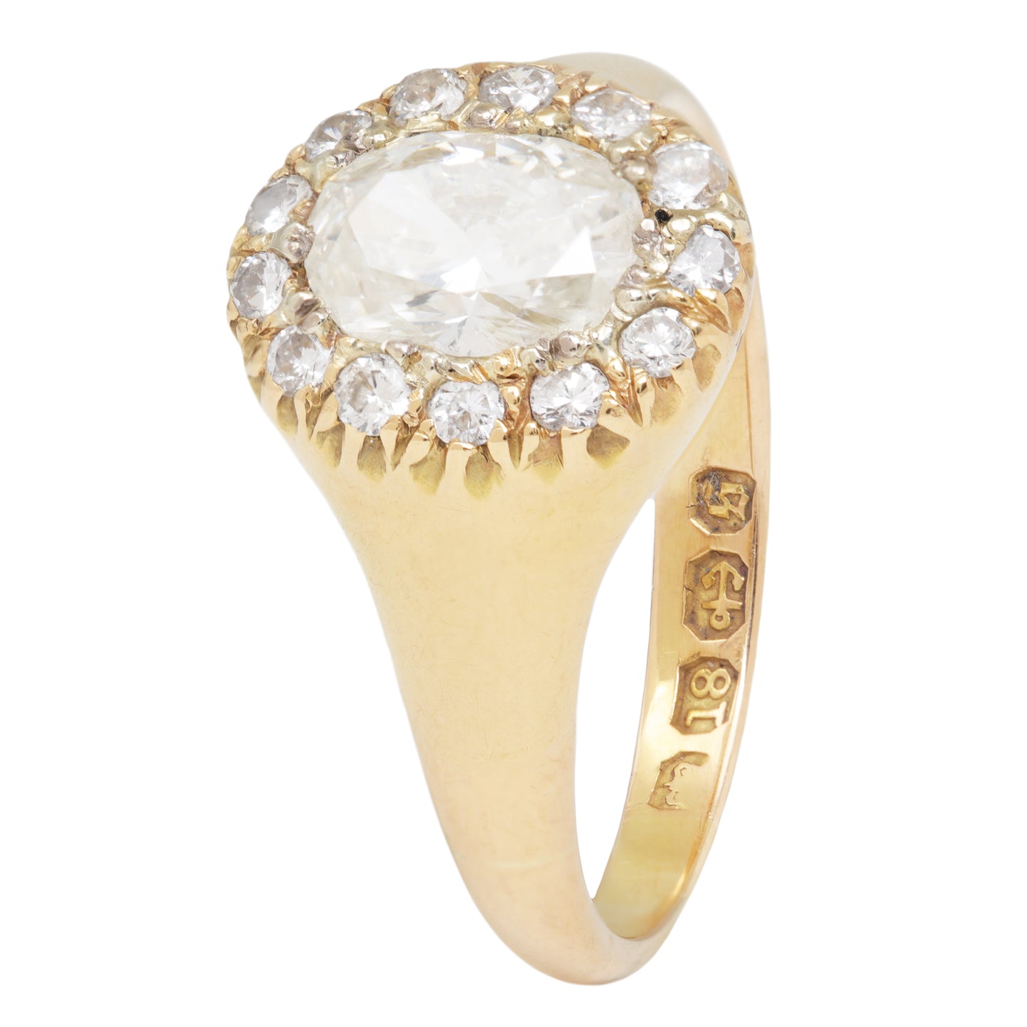 Victorian Diamond Halo Ring