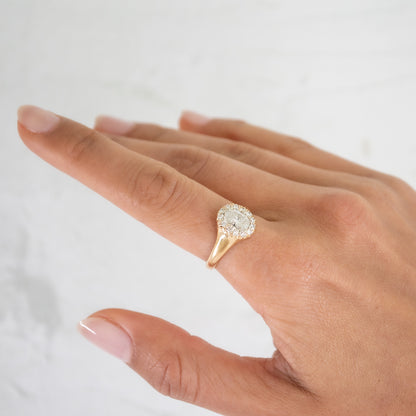 Victorian Diamond Halo Ring