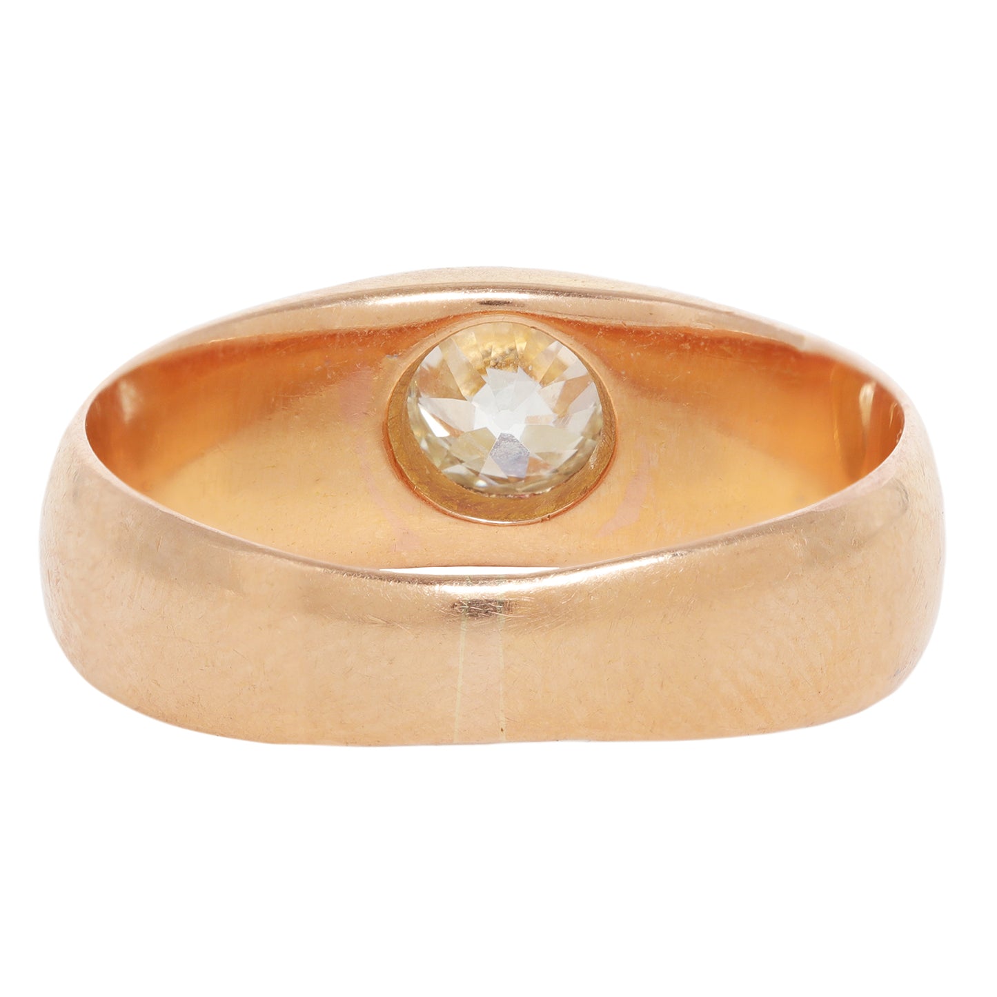 Diamond Temple Solitaire Ring