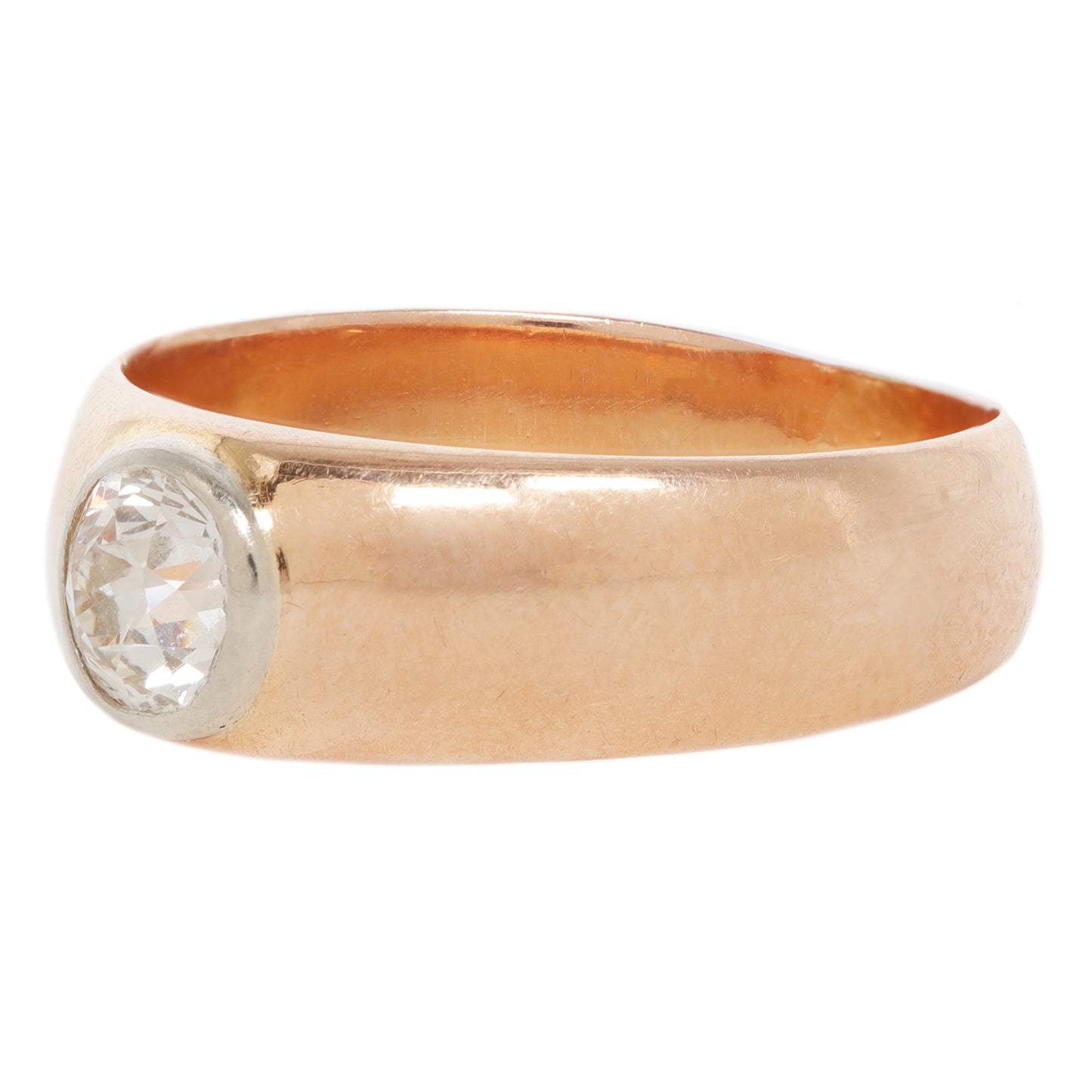 Diamond Temple Solitaire Ring
