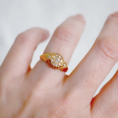 Victorian Diamond Cluster Ring