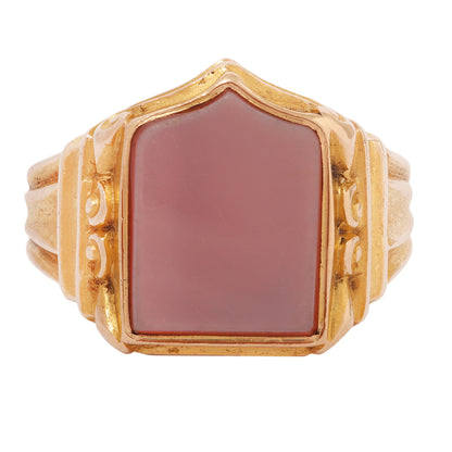 Agate Shield Signet Ring
