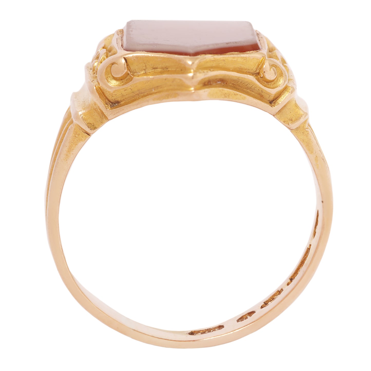 Agate Shield Signet Ring