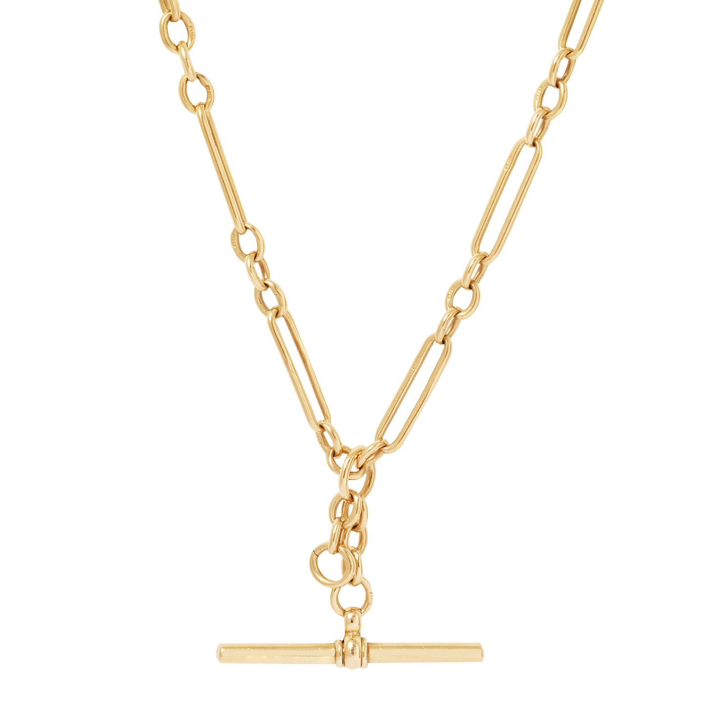 Golden Paperclip Albert Chain