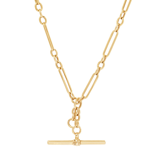 Golden Paperclip Albert Chain