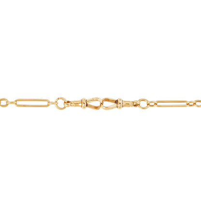 Golden Paperclip Albert Chain