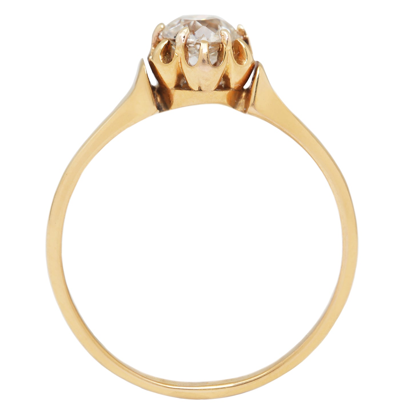 Victorian Tulip Solitaire Ring