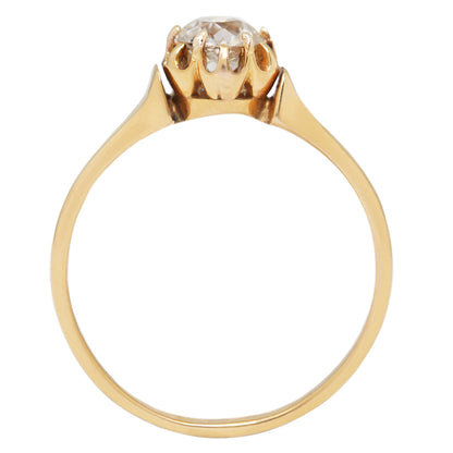 Victorian Tulip Solitaire Ring